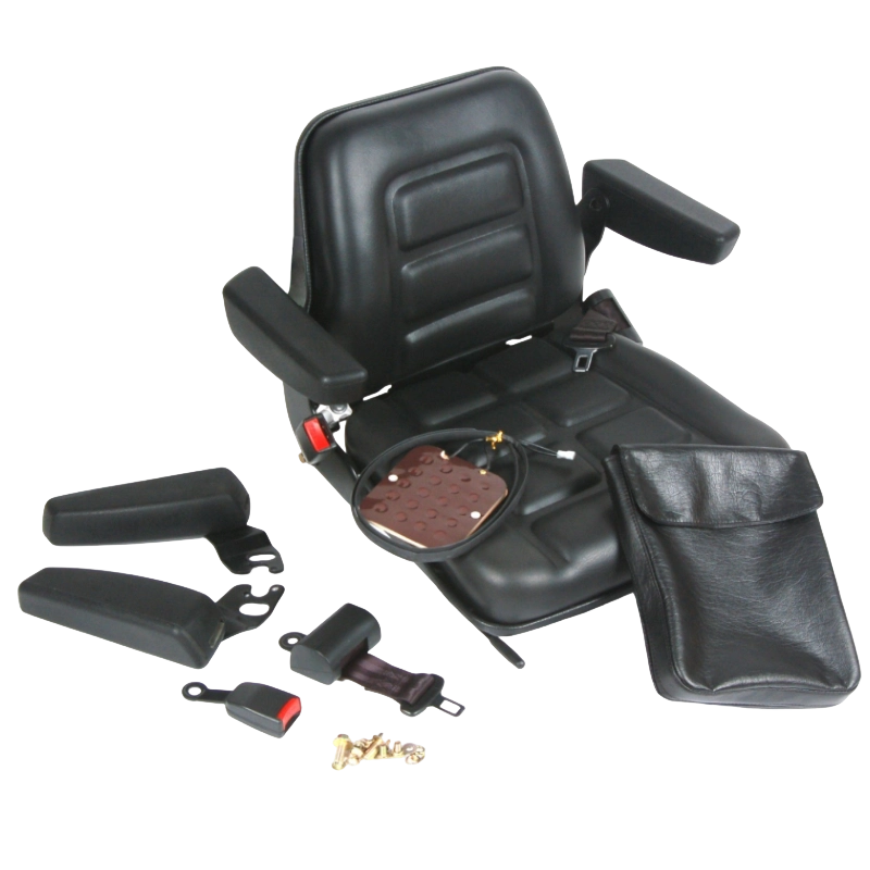 BF1-1 Прочное эргономичное сертифицированное сиденье для вилочных погрузчиков внутреннего сгорания с черным винилом