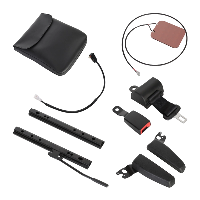 BF1-2 Экономичное сиденье для вилочного погрузчика со складной спинкой из черного винила для складских автопарков