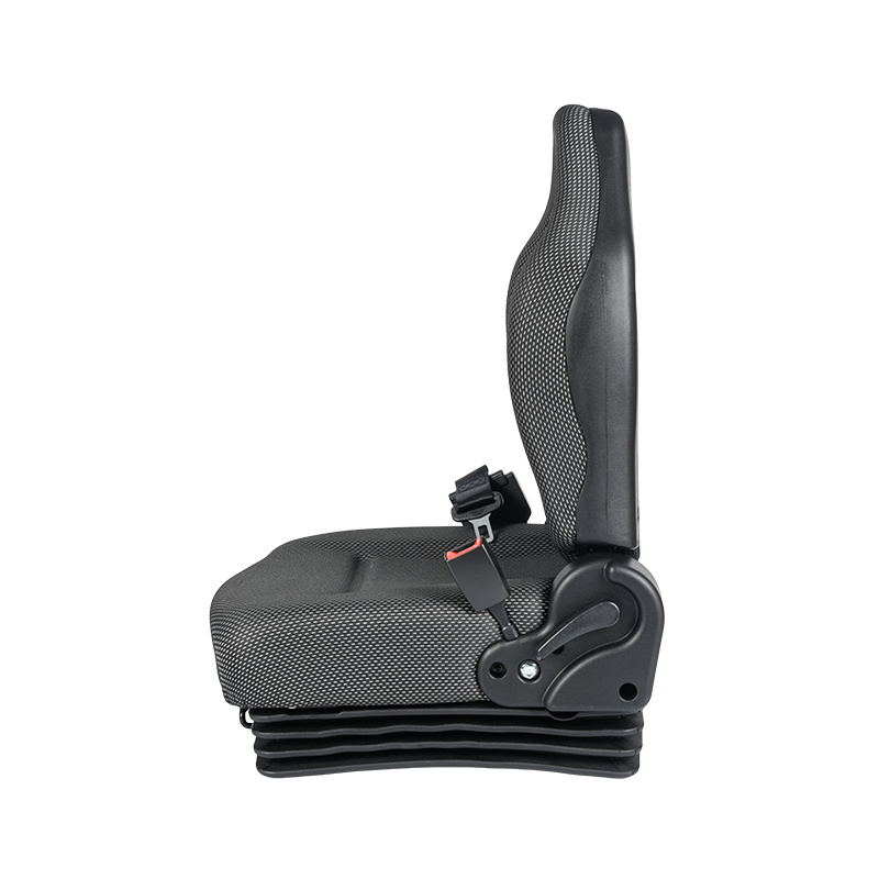 BF6-3 Сертифицированное по EN13490 IT1 сиденье для ричтрака с втягивающимся ремнем безопасности, амортизацией и переключателем OPS для вилочных погрузчиков с литиевыми аккумуляторами. Совместимо с Hyster, Jungheinrich.