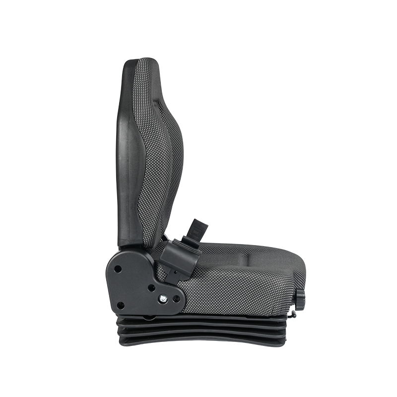 BF6-3 Сертифицированное по EN13490 IT1 сиденье для ричтрака с втягивающимся ремнем безопасности, амортизацией и переключателем OPS для вилочных погрузчиков с литиевыми аккумуляторами. Совместимо с Hyster, Jungheinrich.