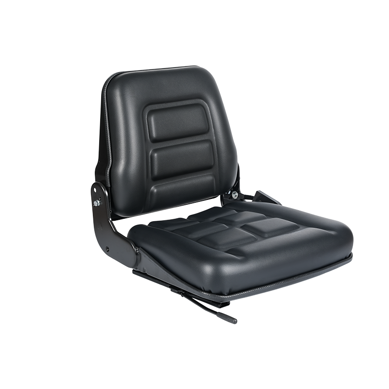 BF1-2 Экономичное сиденье для вилочного погрузчика со складной спинкой из черного винила для складских автопарков