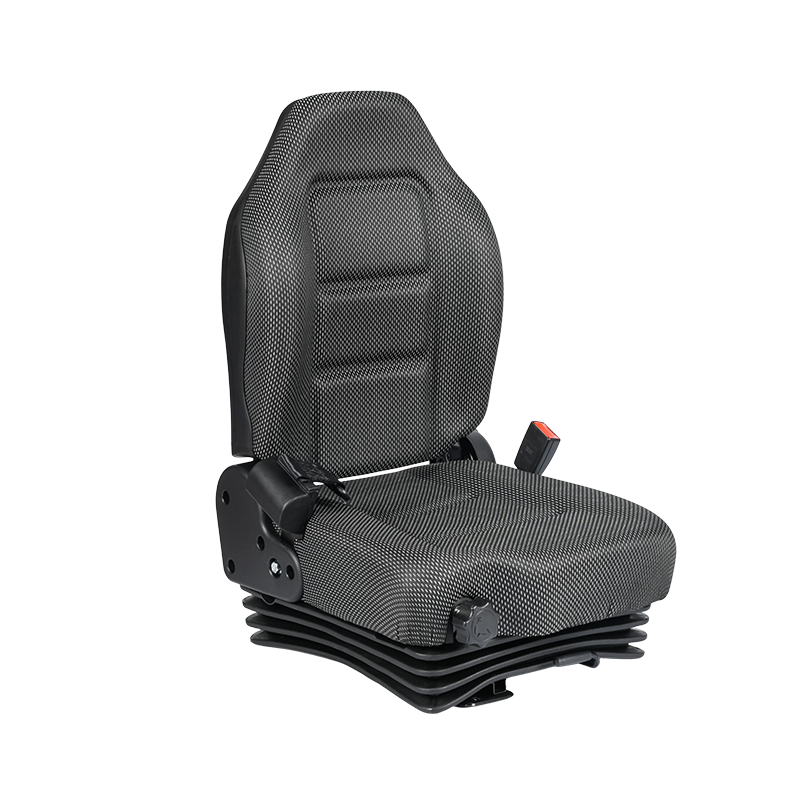 BF6-3 Сертифицированное по EN13490 IT1 сиденье для ричтрака с втягивающимся ремнем безопасности, амортизацией и переключателем OPS для вилочных погрузчиков с литиевыми аккумуляторами. Совместимо с Hyster, Jungheinrich.