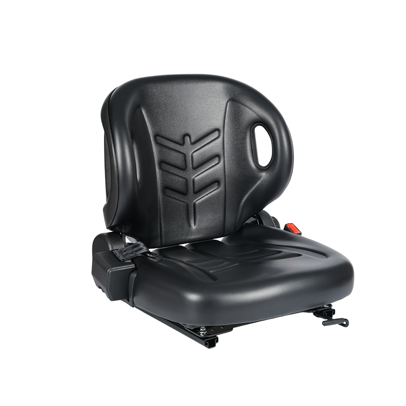Сиденье оператора электроштабелера BF2-2 Universa — водонепроницаемое, эластичное в четырех направлениях ткань из ПВХ с черным покрытием, сенсорным переключателем OPS и регулируемой спинкой. Совместимо с Hangcha, Toyota.